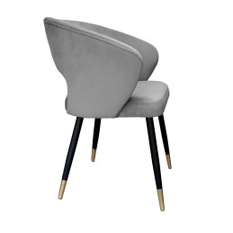 Krzesło tapicerowane AURA na czarno złotej nodze MG17 do jadalni salonu