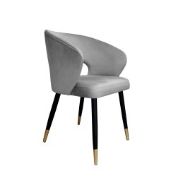 Krzesło tapicerowane AURA na czarno złotej nodze MG17 do jadalni salonu