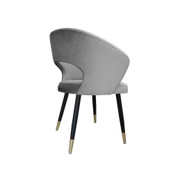 Krzesło tapicerowane AURA na czarno złotej nodze MG17 do jadalni salonu