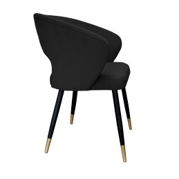 Krzesło tapicerowane AURA na czarno złotej nodze MG19 do jadalni salonu