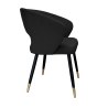 Krzesło tapicerowane AURA na czarno złotej nodze MG19 do jadalni salonu