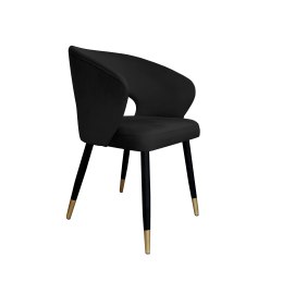 Krzesło tapicerowane AURA na czarno złotej nodze MG19 do jadalni salonu
