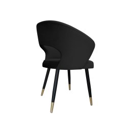 Krzesło tapicerowane AURA na czarno złotej nodze MG19 do jadalni salonu
