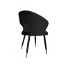 Krzesło tapicerowane AURA na czarno złotej nodze MG19 do jadalni salonu