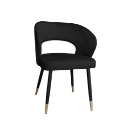 Krzesło tapicerowane AURA na czarno złotej nodze MG19 do jadalni salonu