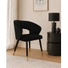 Krzesło tapicerowane AURA na czarno złotej nodze MG19 do jadalni salonu