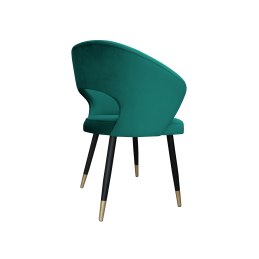 Krzesło tapicerowane AURA na czarno złotej nodze MG20 do jadalni salonu