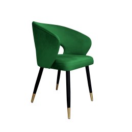 Krzesło tapicerowane AURA na czarno złotej nodze MG25 do jadalni salonu