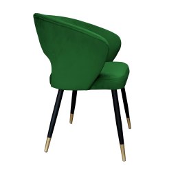 Krzesło tapicerowane AURA na czarno złotej nodze MG25 do jadalni salonu