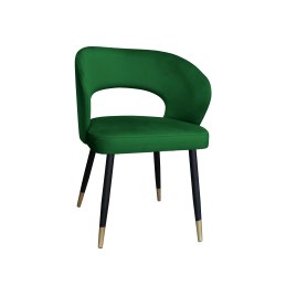 Krzesło tapicerowane AURA na czarno złotej nodze MG25 do jadalni salonu