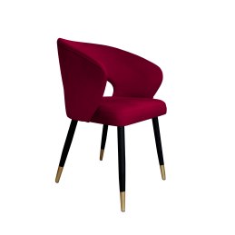 Krzesło tapicerowane AURA na czarno złotej nodze MG31 do jadalni salonu