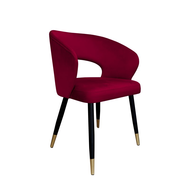 Krzesło tapicerowane AURA na czarno złotej nodze MG31 do jadalni salonu