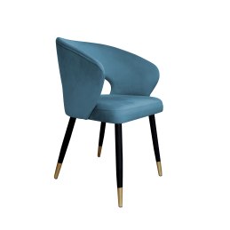 Krzesło tapicerowane AURA na czarno złotej nodze MG33 do jadalni salonu