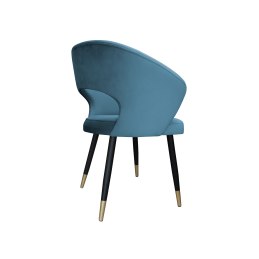 Krzesło tapicerowane AURA na czarno złotej nodze MG33 do jadalni salonu