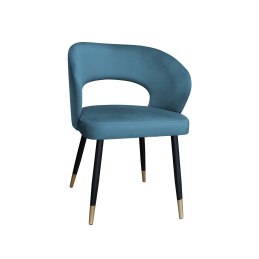 Krzesło tapicerowane AURA na czarno złotej nodze MG33 do jadalni salonu