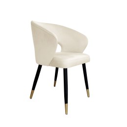 Krzesło tapicerowane AURA na czarno złotej nodze MG50 do jadalni salonu