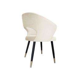 Krzesło tapicerowane AURA na czarno złotej nodze MG50 do jadalni salonu