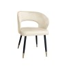 Krzesło tapicerowane AURA na czarno złotej nodze MG50 do jadalni salonu