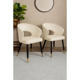 Krzesło tapicerowane AURA na czarno złotej nodze MG50 do jadalni salonu