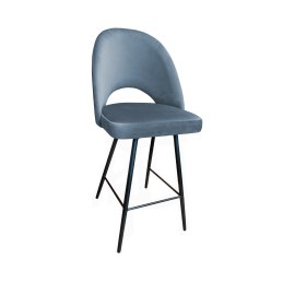 Hoker POLO krzesło barowe tkanina Welur podstawa metalowa