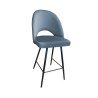 Hoker POLO krzesło barowe tkanina Welur podstawa metalowa