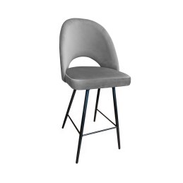 Hoker POLO krzesło barowe tkanina Welur podstawa metalowa