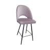Hoker POLO krzesło barowe tkanina Welur podstawa metalowa