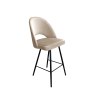 Hoker POLO krzesło barowe tkanina Welur podstawa metalowa