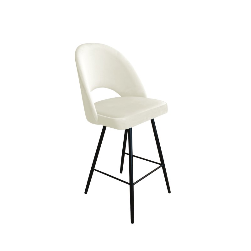 Hoker POLO krzesło barowe tkanina Welur podstawa metalowa