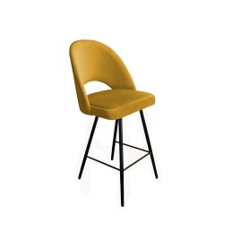 Hoker POLO krzesło barowe tkanina Welur podstawa metalowa