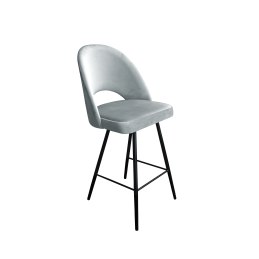 Hoker POLO krzesło barowe tkanina Welur podstawa metalowa
