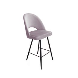 Hoker POLO krzesło barowe tkanina Welur podstawa metalowa