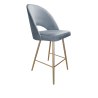 Hoker POLO krzesło barowe tkanina Welur podstawa metalowa