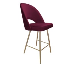 Hoker POLO krzesło barowe welur metalowa podstawa