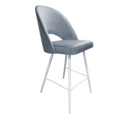 Hoker POLO krzesło barowe tkanina Welur podstawa metalowa