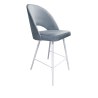 Hoker POLO krzesło barowe tkanina Welur podstawa metalowa