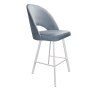 Hoker POLO krzesło barowe tkanina Welur podstawa metalowa