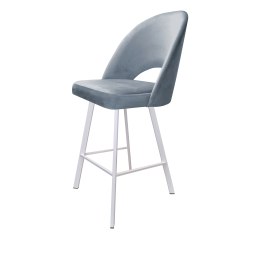 Hoker POLO krzesło barowe tkanina Welur podstawa metalowa