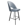 Hoker POLO krzesło barowe tkanina Welur podstawa metalowa