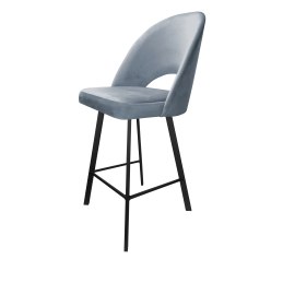 Hoker POLO krzesło barowe tkanina Welur podstawa metalowa