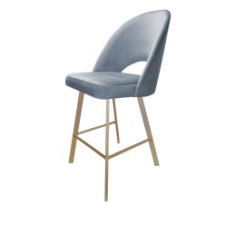 Hoker POLO krzesło barowe tkanina Welur podstawa metalowa