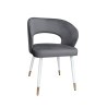 Krzesło welurowe AURA  Nowoczesne krzesło do salonu, jadalni i kuchni