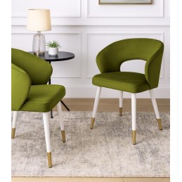Krzesło welurowe AURA  Nowoczesne krzesło do salonu, jadalni i kuchni