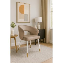 Krzesło welurowe AURA  Nowoczesne krzesło do salonu, jadalni i kuchni