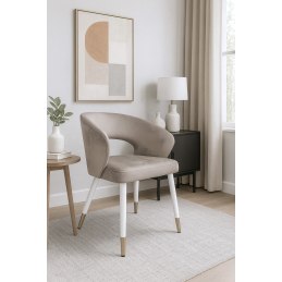 Krzesło welurowe AURA  Nowoczesne krzesło do salonu, jadalni i kuchni