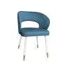 Krzesło welurowe AURA  Nowoczesne krzesło do salonu, jadalni i kuchni