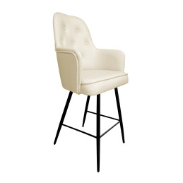 Hoker krzesło barowe SARA metalowa podstawa | tkanina Vega