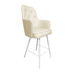 Hoker SARA krzesło barowe tkanina Vega podstawa metalowa