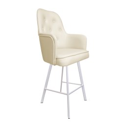 Hoker SARA krzesło barowe tkanina Vega podstawa metalowa