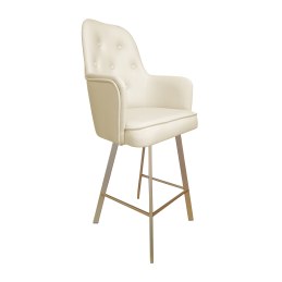 Hoker SARA krzesło barowe tkanina Vega podstawa metalowa